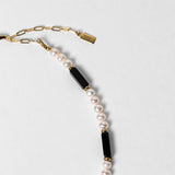 Collier Eternal perles d'eau douce & onyx noir