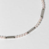 Collier Eternal perles d'eau douce & acier inoxydable