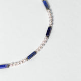 Collier Eternal perles d'eau douce & lapis lazuli bleu