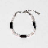 Bracelet Eternal perles d'eau douce & onyx noir