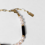 Bracelet Eternal perles d'eau douce & onyx noir