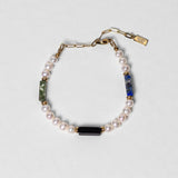 Bracelet Eternal perles d'eau douce & lapis, agate, onyx