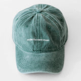 Casquette Komète Atelier verte brodée “under the same moon” sur l’avant